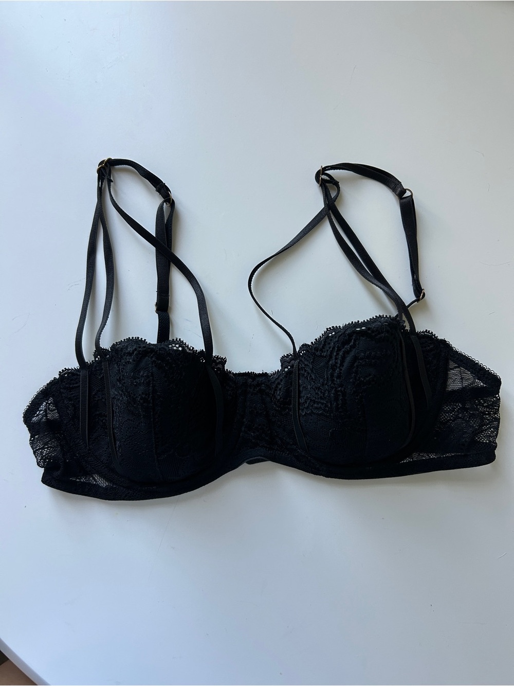 Victoria's Secret Black Lace Balconette Underwire Bra